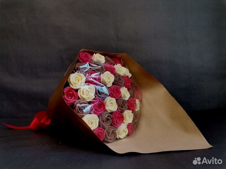 Розы из Бельгийского Шоколада - 37 шт в Букете