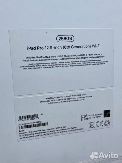 iPad Pro 12.9 6-gen (2023) M2 256gb