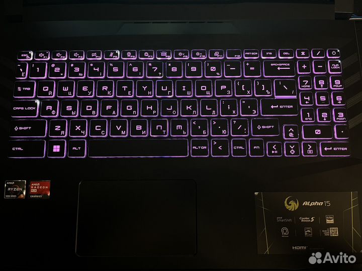 Игровой ноут MSI alpha15 b5eek-237XRU