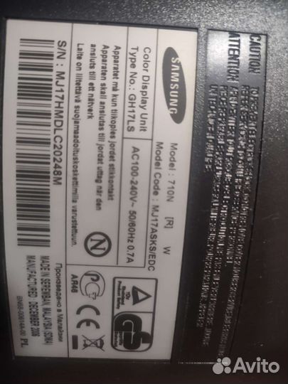 Монитор Samsung syncmaster 710n
