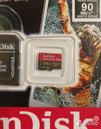 Карта MicroSD SanDisk Extreme Pro 128 Гб, U3 A2