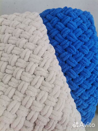 Плюшевый плед ручной работы новый