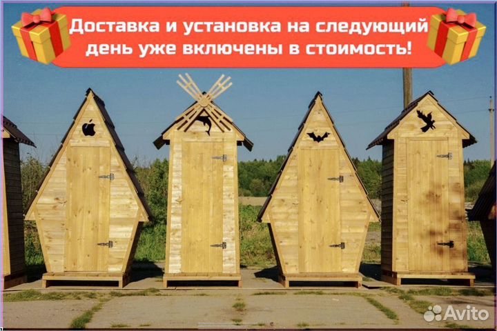 Дачный туалет с дельфином QAK