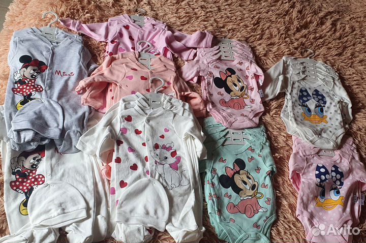 Детские вещи новые для новорожденных от 0-12м