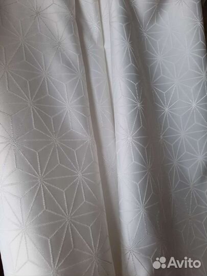 Шторы на ленте жаккард, 170*257см, 2 шт, белые