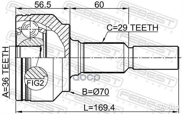 ШРУС внешний jeep grand cherokee III 2004-2010