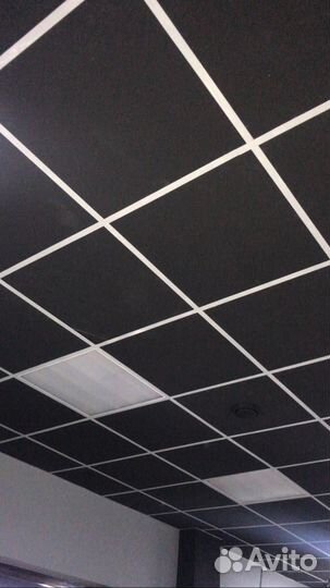 Потолок армстронг черный 600х600х15мм