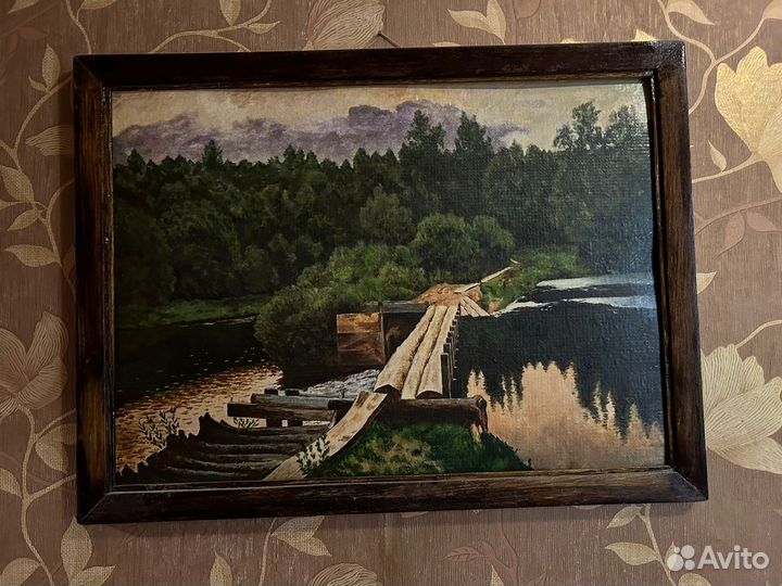 Картина маслом на холсте большая пейзаж