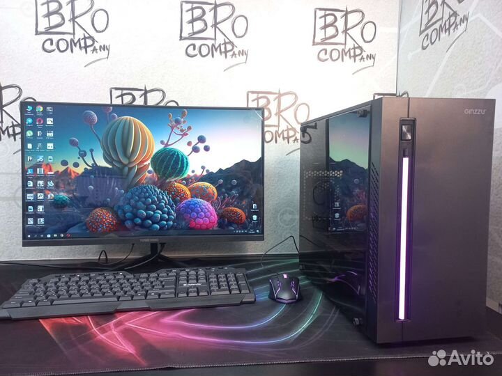 Игровой компьютер intel комплект с монитором 24 д