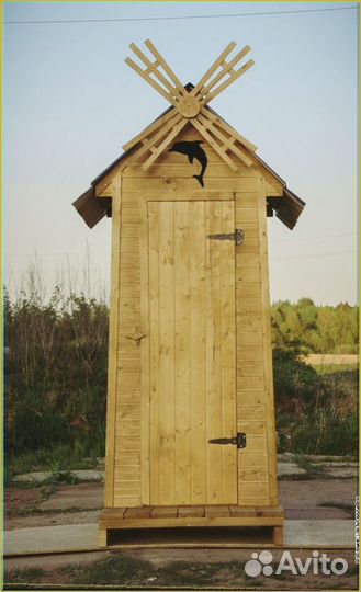 Уличный туалет деревянный NQN