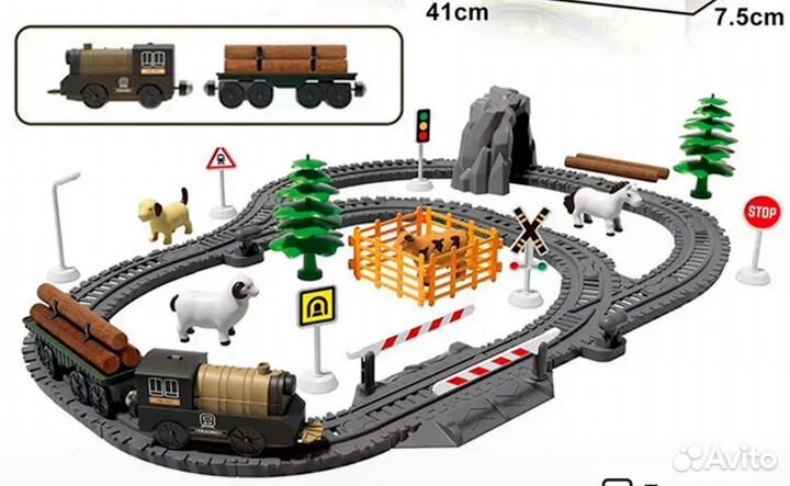 Игрушечная железная дорога 66 дет с электропоездом