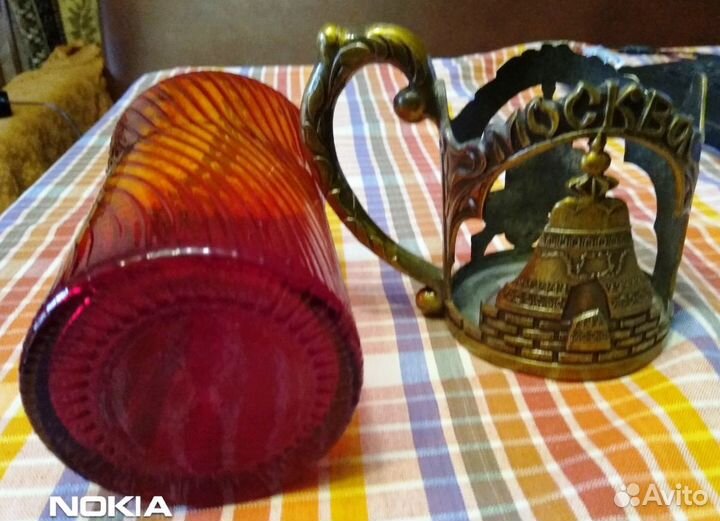 Кружка сувенирная СССР с подстаканником Винтаж