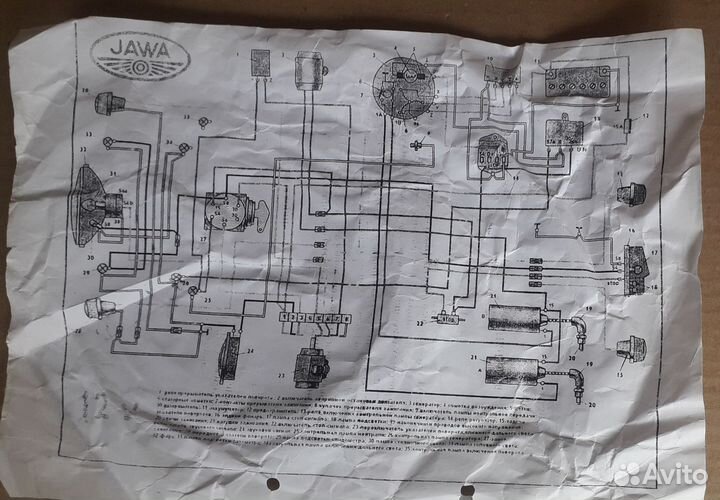 Проводка Ява 12В (Россия) в упаковке с эл.схемой