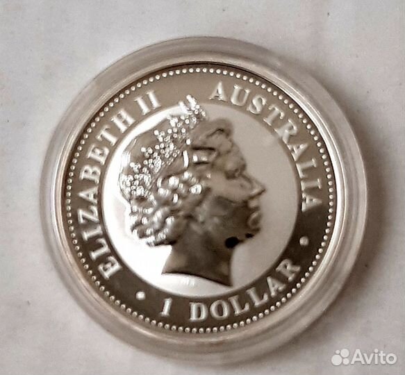 Австралийский серебряный доллар 1999 год кролика