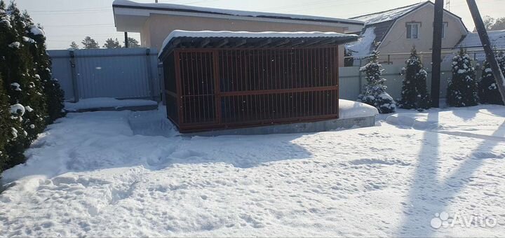 Вольер для собак уличный с будкой,капитальный