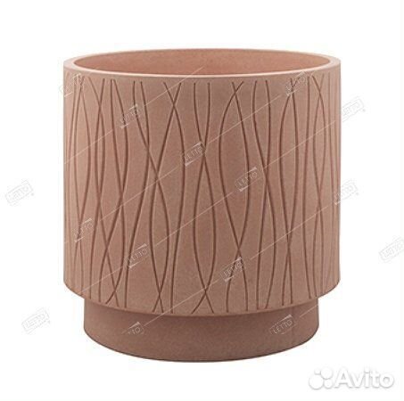 Кашпо пластиковое круг naturalia бежевый d29см h28