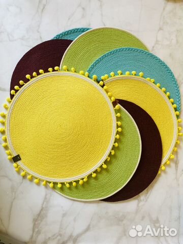 Салфетки сервировочные из хлопкового шнура