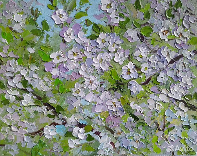 Картина маслом Цветущая вишня