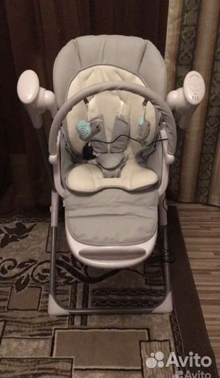 Шезлонг Музыкальная Качель Стул для кормления 3в1