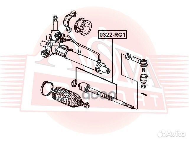 Тяга рулевая 0322-RG1 asva