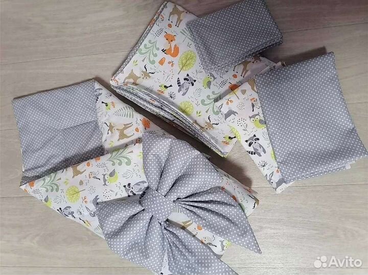 Комплект в кроватку, конверт, бортики