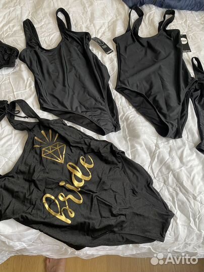 Купальник чёрный слитный невесты