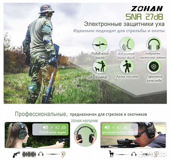 Наушники для стрельбы Zohan