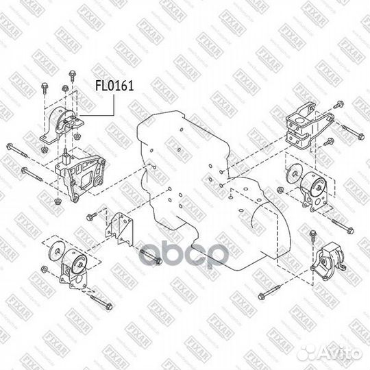 Опора двс прав FL0161 fixar