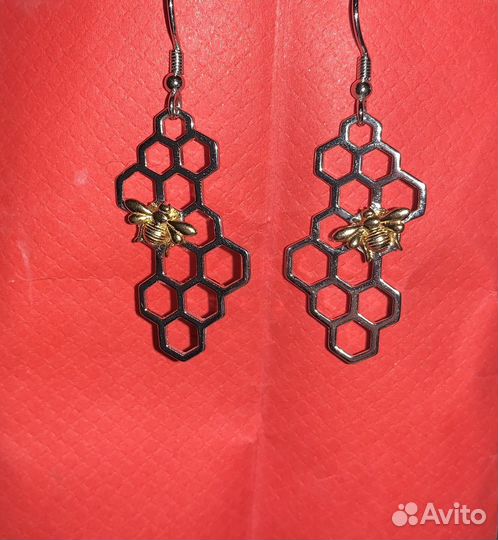 Серьги серебро длинные 925