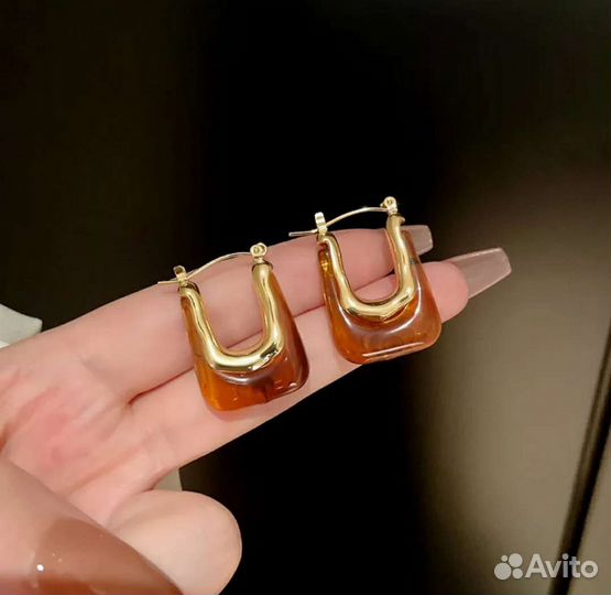 Серьги стиль Celine Стильные