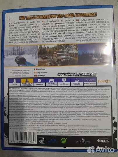 Snowrunner PS4 диск