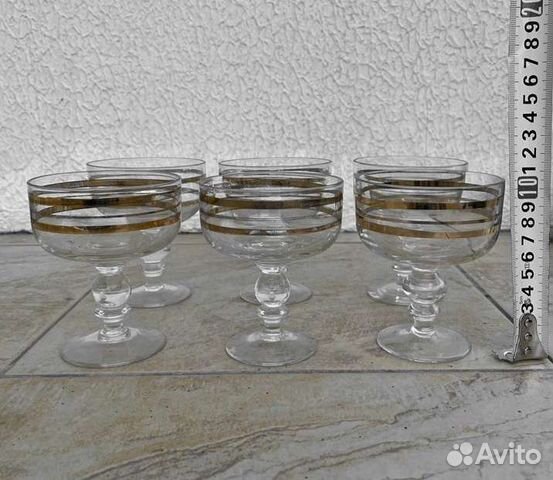 Хрустальные фужеры 6шт