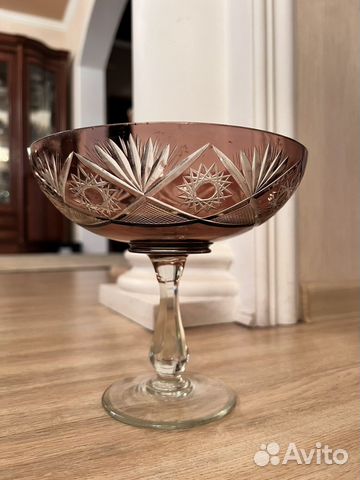 Ваза для фруктов марганцевое стекло