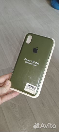 Чехол XS max Silicon Case цвет :армейский зеленый