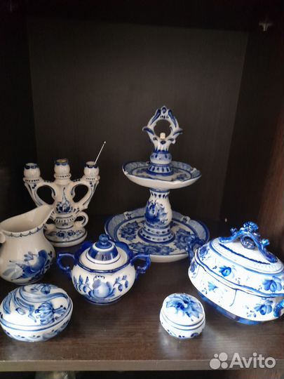 Фарфоровая посуда гжель