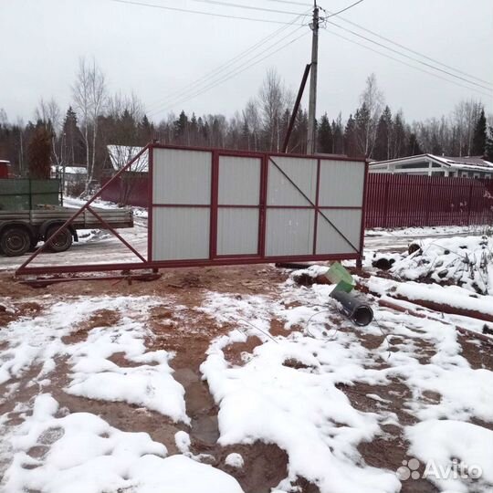 Откатные ворота. Каркас от производителя