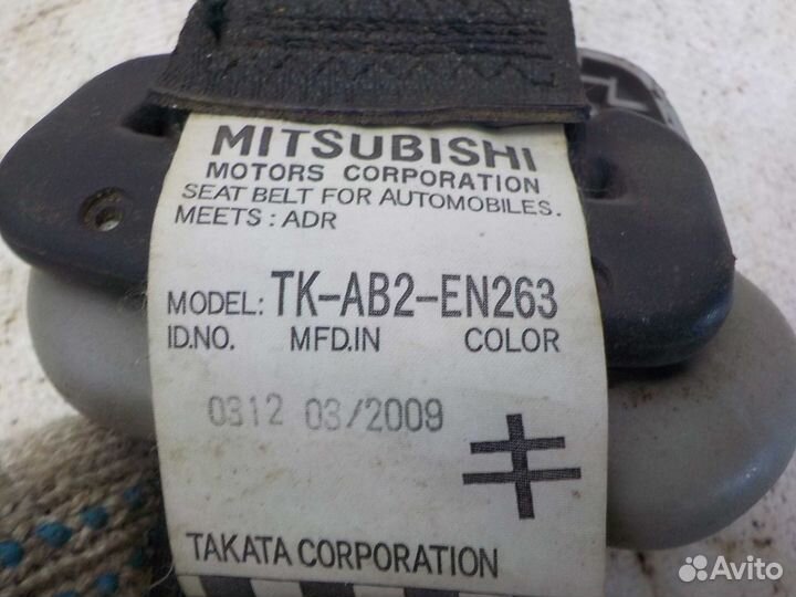 Ремень безопасности mitsubishi lancer 9 передний л