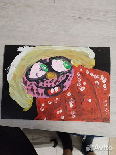 Рисунок ребёнка. Домовой который выпел кокаколу