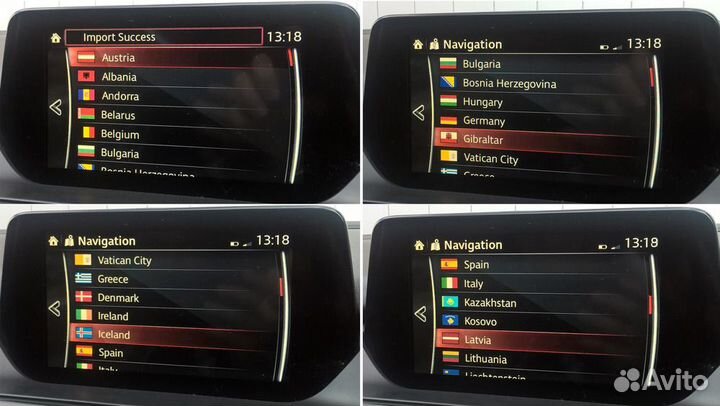 Дилерские карты навигации Mazda Connect MZD и NB1