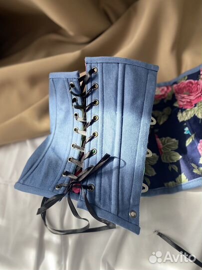 Корсет джинсовый