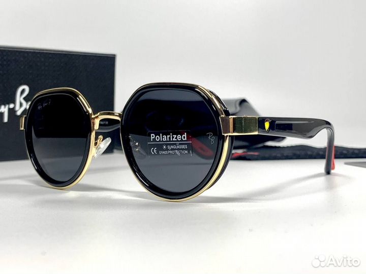 Очки Ray Ban Ferrari золотистые