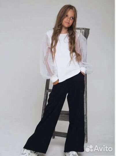 Блузка белая нарядная для девочки