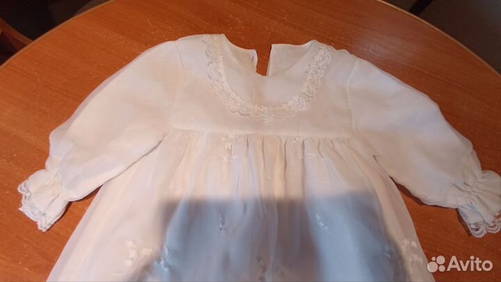 Платье на крещение винтаж Франция 6 мес-1 год