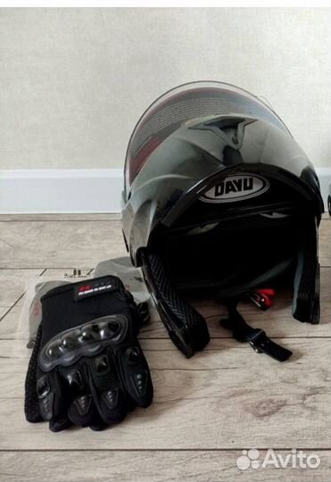 Шлем модуляр + перчатки + балаклава
