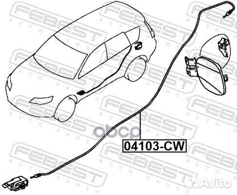 04103-CW трос люка топливного бака Mitsubishi