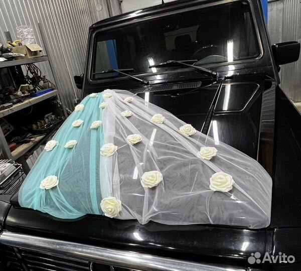 Украшение на машину свадебное