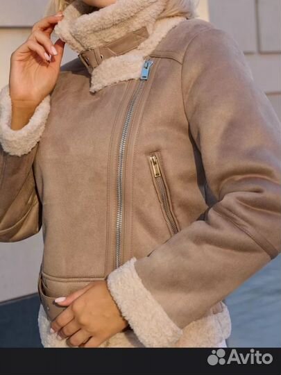Дубленка авиатор женская 42 44