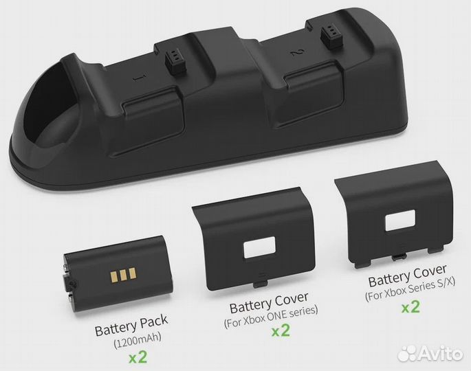 Зарядная станция dobe для 2-х контроллеров Xbox