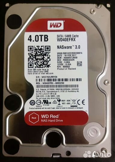 Жесткий диск WD red wd40efrx