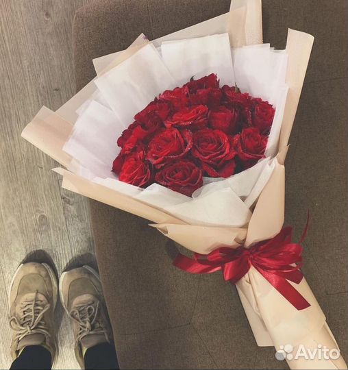 Букеты из роз 15/25/51/101 шт